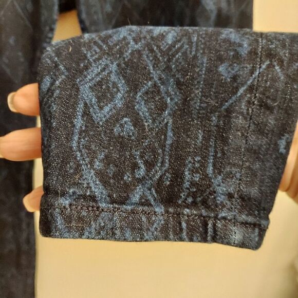 BDG Urban Outfitters Mid Rise Laser Print Twig Ankle Jeans sz 29 Dark Wash - Picture 10 of 15